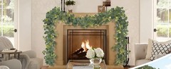 Eucalyptus Garland Faux Silk Leaf Silver Dollar Artificial Greenery Fake