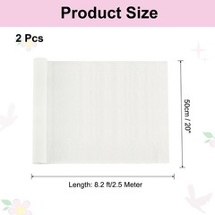 2pcs Crepe Paper Rolls DIY Decoration 8ft Long 20 Inch Wide, White