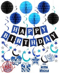 Ouddy Life Blue Birthday Banner Boys Men