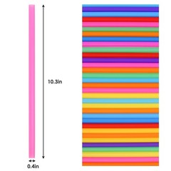 Tomnk 120 Pack Smoothie Straws, 10.3 Inches Straws Disposable, Milkshake Plas…