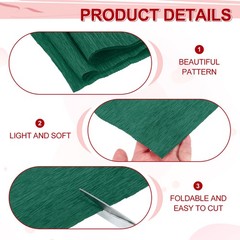 7.5ft Long 20″ Width Green Crepe Paper Roll Crepe Paper Decoration