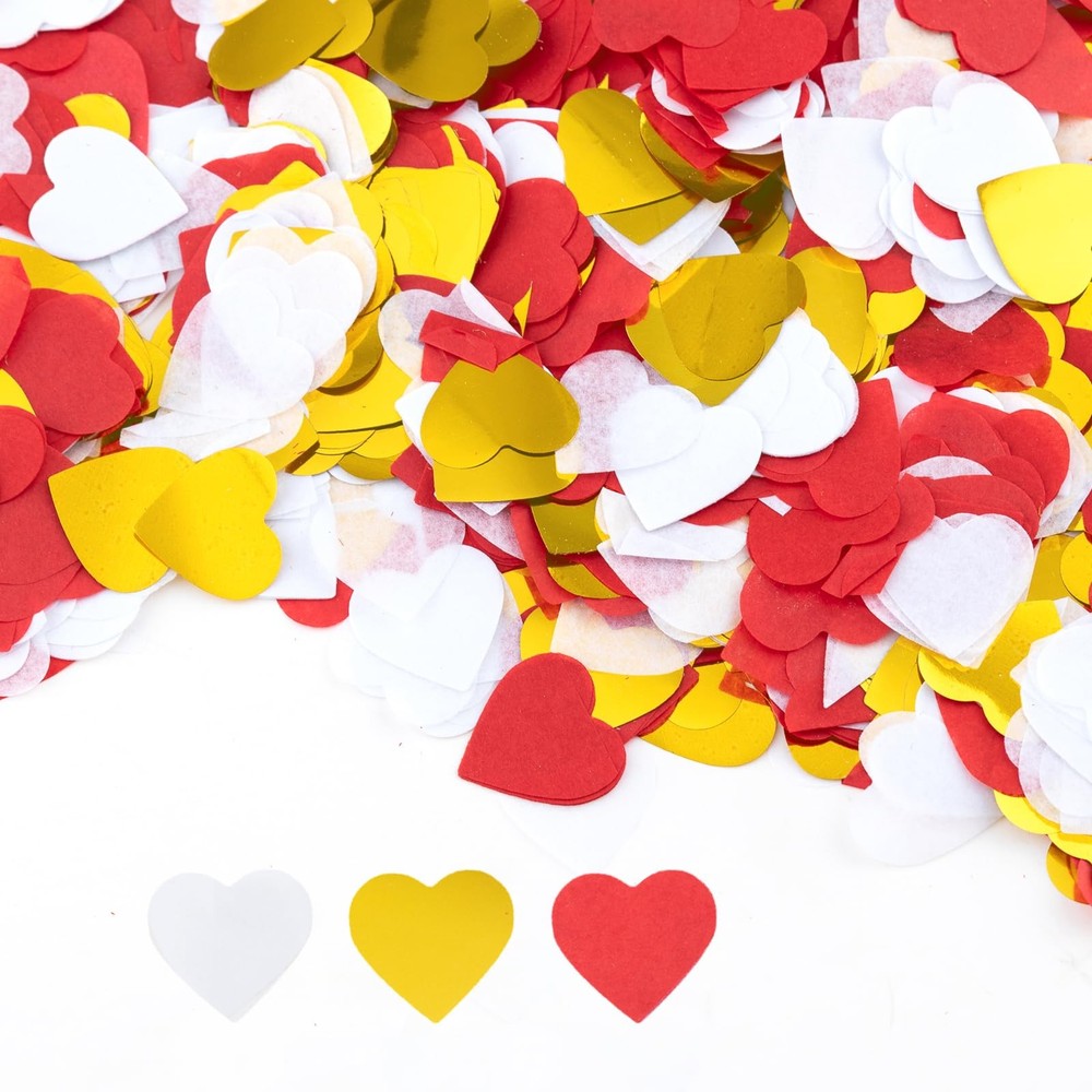 6000 PCS Heart Shaped Paper Confetti Valentines Day Wedding Table Decoration