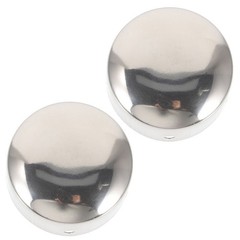 2 Pcs Metal Handrail End Caps Round Plug Covers for Wood Rail Tubing