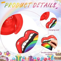 54 Pcs Pride Decorations Gay Rainbow Hanging Decor Pride Month Ceiling Hangin…