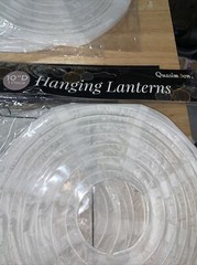Quasimoon 10 Hanging White Mesh Lanterns 10″