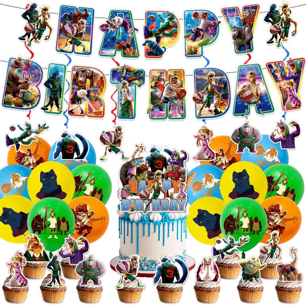 Cartoon Birthday Party Decorations Set Jungle Themed Party Decorations