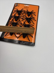1 Pack 8 Spiders Scary Black Spiders Halloween Party Decoration