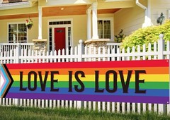 Pride Decorations Happy Welcome Sign Gay Banner LGBT colorful