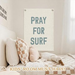 Coastal Beach Room Decor, Surf Wall Hanging Flag Banner, Coastal Room Aesthet…