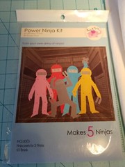 Ninja Party Decor Set: Power Ninja Kit & 80 Inch Black & White Banner, Brand New