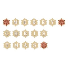 MERRY CHRISTMAS SNOWFLAKE MDF CARD HOLDER HANGING BANNER PARTY WALL DECORATION