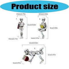 Skull Figurines Hanging Animal Statue,Pot Climbings Sculpture Outdoor Statues