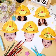 80Pcs Construction Helmet Cutouts Back to School Decorations Bulletin Board Cons