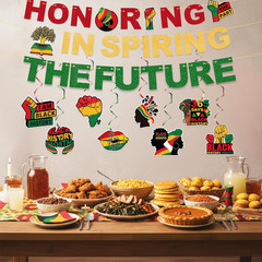 Black History Month Decorations Hanging Banner Black History Month Banner and 8P