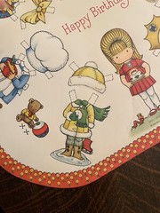 Vtg 1975 Joan Walsh Anglund Hallmark Placemats Paper Dolls Happy Birthday 6 Mats