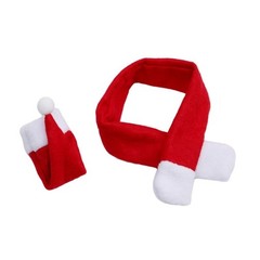 10pcs Christmas Santa Hats Scarf for Bottles Cover Table Dinnerware Candy