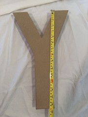 “FIFTY” paper mache letters (for Birthday, Anniversary, Retirement Decoration)