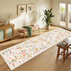Floral 2×8 Area Rug Machine Washable Soft Print Boho Carpet Non Slip Doormat …