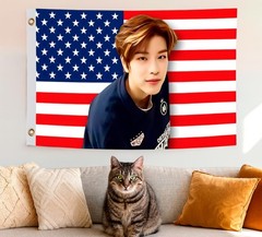 3×5 Ft Sungmin American Polyester Flag with Two Brass Grommets – Tapestry Ban…