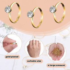 36 Packs Diamond Engagement Rings for Bridal Shower and Wedding Decor