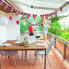 2X 🇬🇧 Remembrance Day 10M Union Jack UK Triangle 20 XL Flag Bunting 🇬🇧
