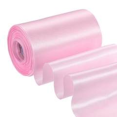 4 Inches x 22 Yards Satin Ribbon Roll Gift Wrapping Ribbon, Pink