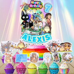 GHIBLI STUDIO Party Supplies happy birthday centerpiece decoration cup plate