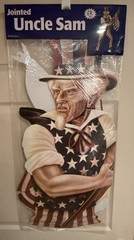 Uncle Sam 5½-Foot Tall Jointed 4th of July Flag Patriotic Wall Decoration. NEW
