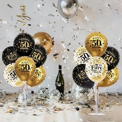 Perfect for Milestones: 50th Birthday Balloon Centerpieces Kit – Easy Assembly
