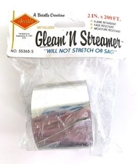 Beistle GLEAM ‘N STREAMER Silver 2″ Wide x 200’ Long