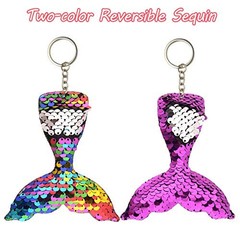 20 PCS Glitter Mermaid Tail Keychains for DIY Projects and Crafts, Mermaid
