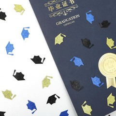 200 PCS Black Blue Gold Grad Cap Graduation Table Confetti Class Of 2026