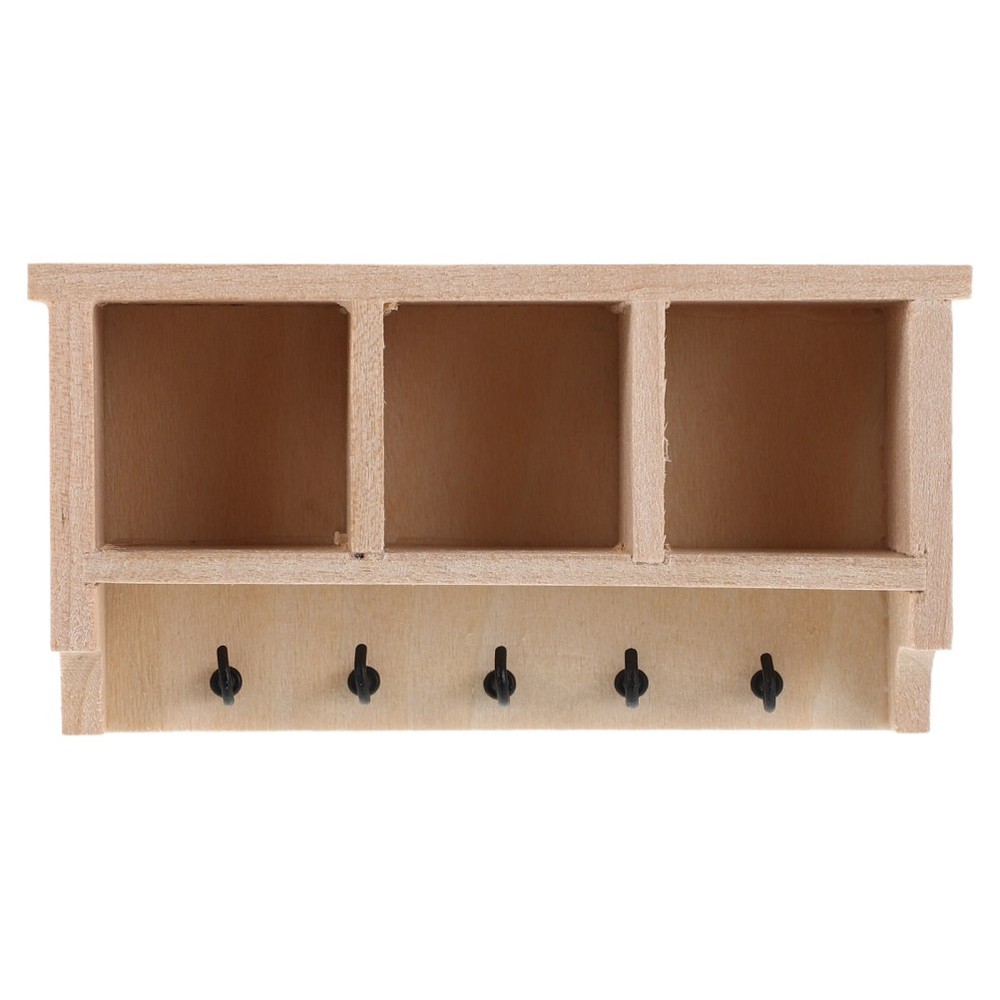 Mini Bookshelf Miniature Dollhouse Furniture Shelving Unit Bathroom