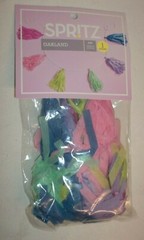 Spritz Garland 80″ Multi-Color Pink Blue Green Pom Pom Party Decorations NIP!