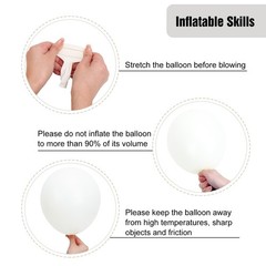 154pcs White Balloons Different Sizes 18 12 10 5 Inch Latex Balloons Garland …
