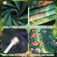 Magical Forest Banner Backdrop Decorations Fairy Tale Forest Party Decor with Bu