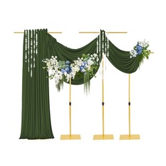 ‌4* Wedding Backdrop Stands Metal Tabletop Height Adjustable Backdrop Stand Gold