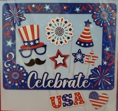 Patriotic Photo Props Kit Sticks – 9 Pieces STARS AND STRIPES New