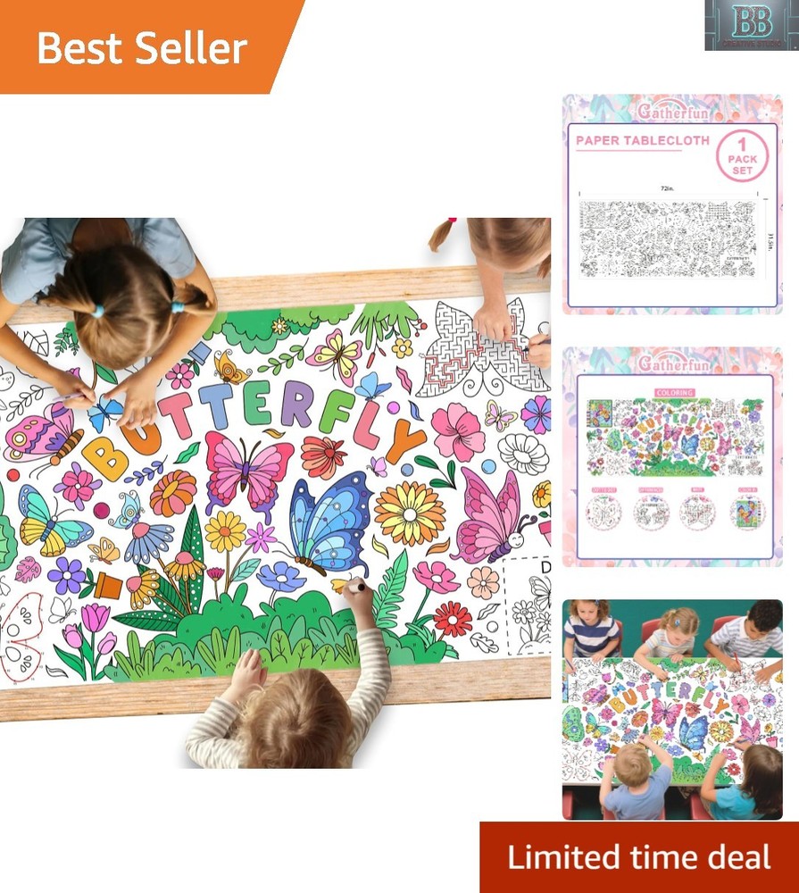Creative Butterfly Birthday Poster – 31.5 x 72 Inches for Classroom & Events