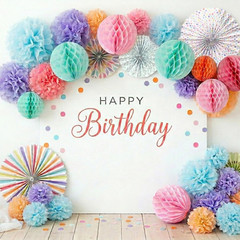 26Pc Deluxe Large Multicolor Party Decoration Set – Vibrant Tissue Paper Pom Pom