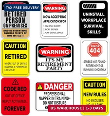 Happy Retirement Party Decorations – 9PCS Signs, Retirement Gifts for Women & Me