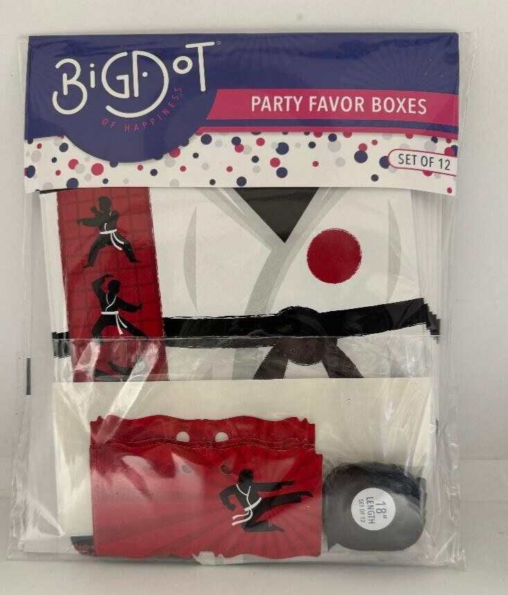 Big Dot of Happiness Karate Master – Martial Arts Birthday Party Favor Boxes -12