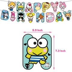 Hello Kitty & Friends Theme Birthday Party Supplies， Balloon Banner Cake Toppers