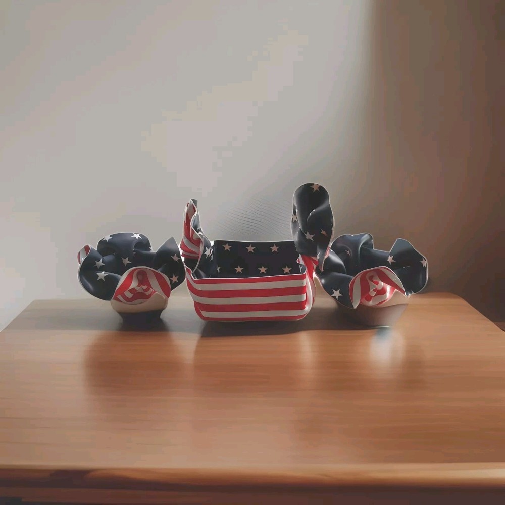 3 Pcs Party Supplies Set Red White Blue Decorations Pool Patriotic Stars Stripes