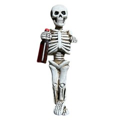 Skull Figurines Hanging Animal Statue,Pot Climbings Sculpture Outdoor Statues