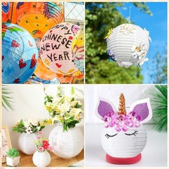 48 Pcs Paper Lanterns Party Decorations Chinese Lanterns Round Paper Decor 4/…
