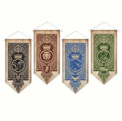 4Pcs Wizard Party Decorations Magical Wizard Party Poster Vintage Castle