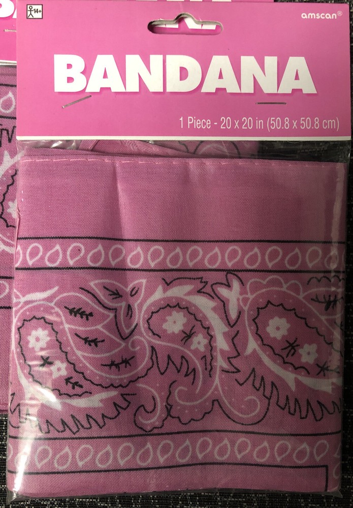 Amscan Pink Bandanas, Party Accessory, 7 Ct.