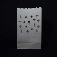 Quasimoon Small Starburst Paper Luminaries / Luminary Lantern Bags Path Light…