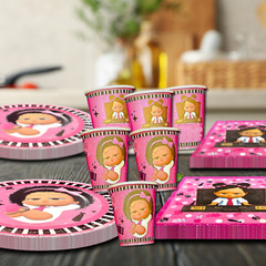 Boss black girl Tablewave Party Supplies happy birthday centerpiece decoration